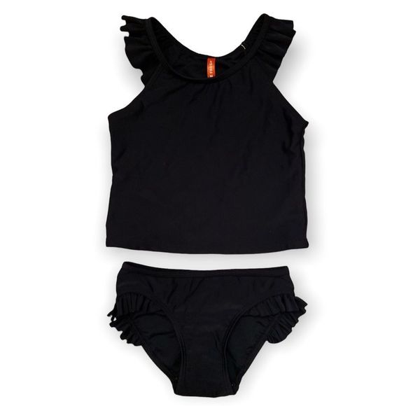 🌺. JOE FRESH Black Ruffle Tankini - Picture 1 of 7